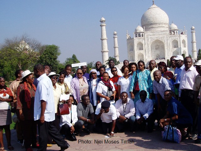 Cameroonian pharmacists At The Taj Mahal, Agra.